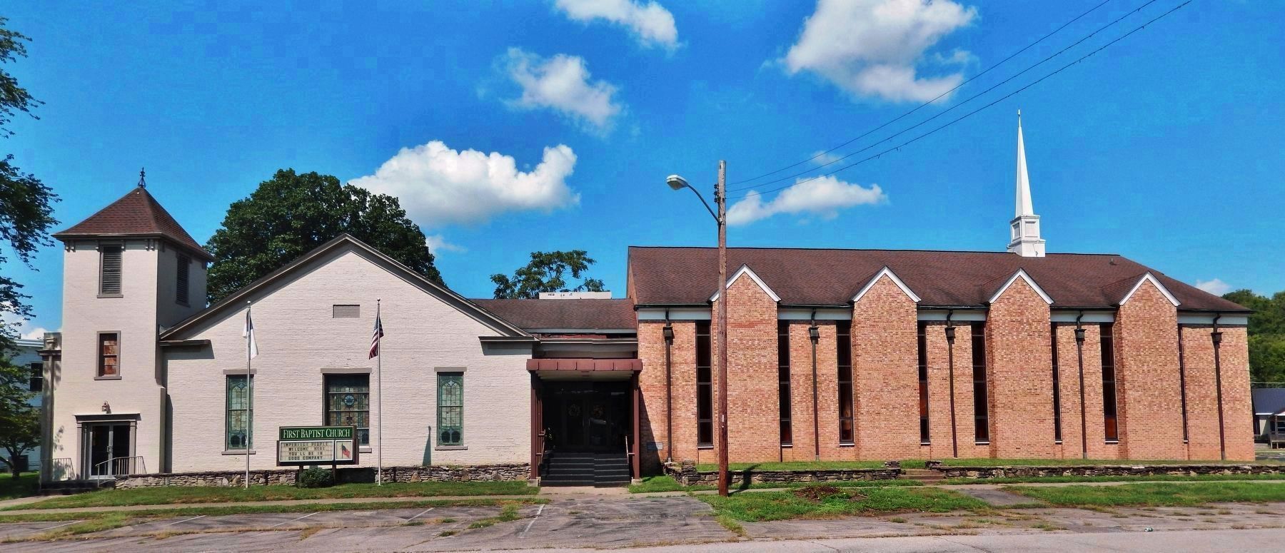 First Baptist Church (<i>front/south elevation</i>) image. Click for full size.