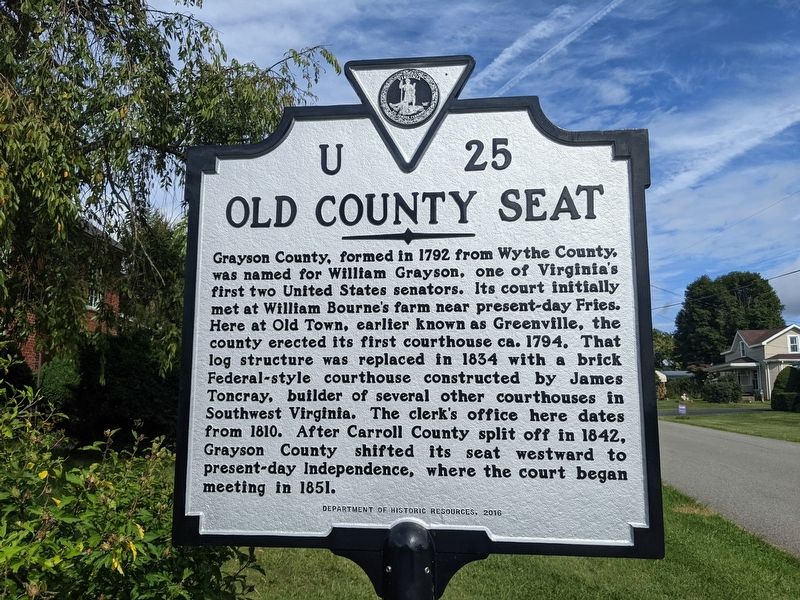 Old County Seat Marker image. Click for full size.