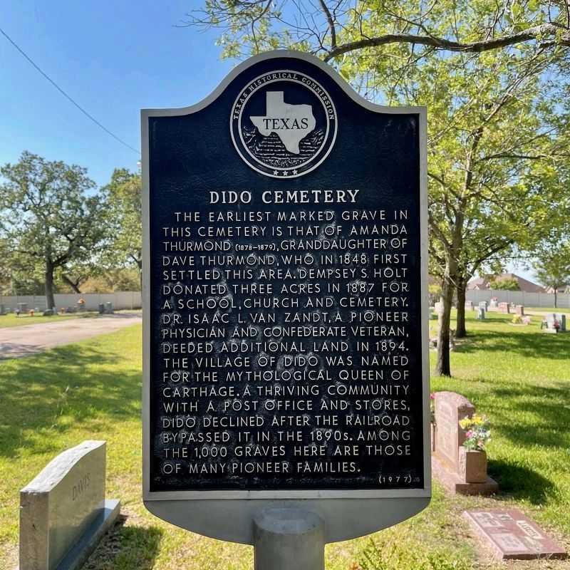 Dido Cemetery Marker image. Click for full size.