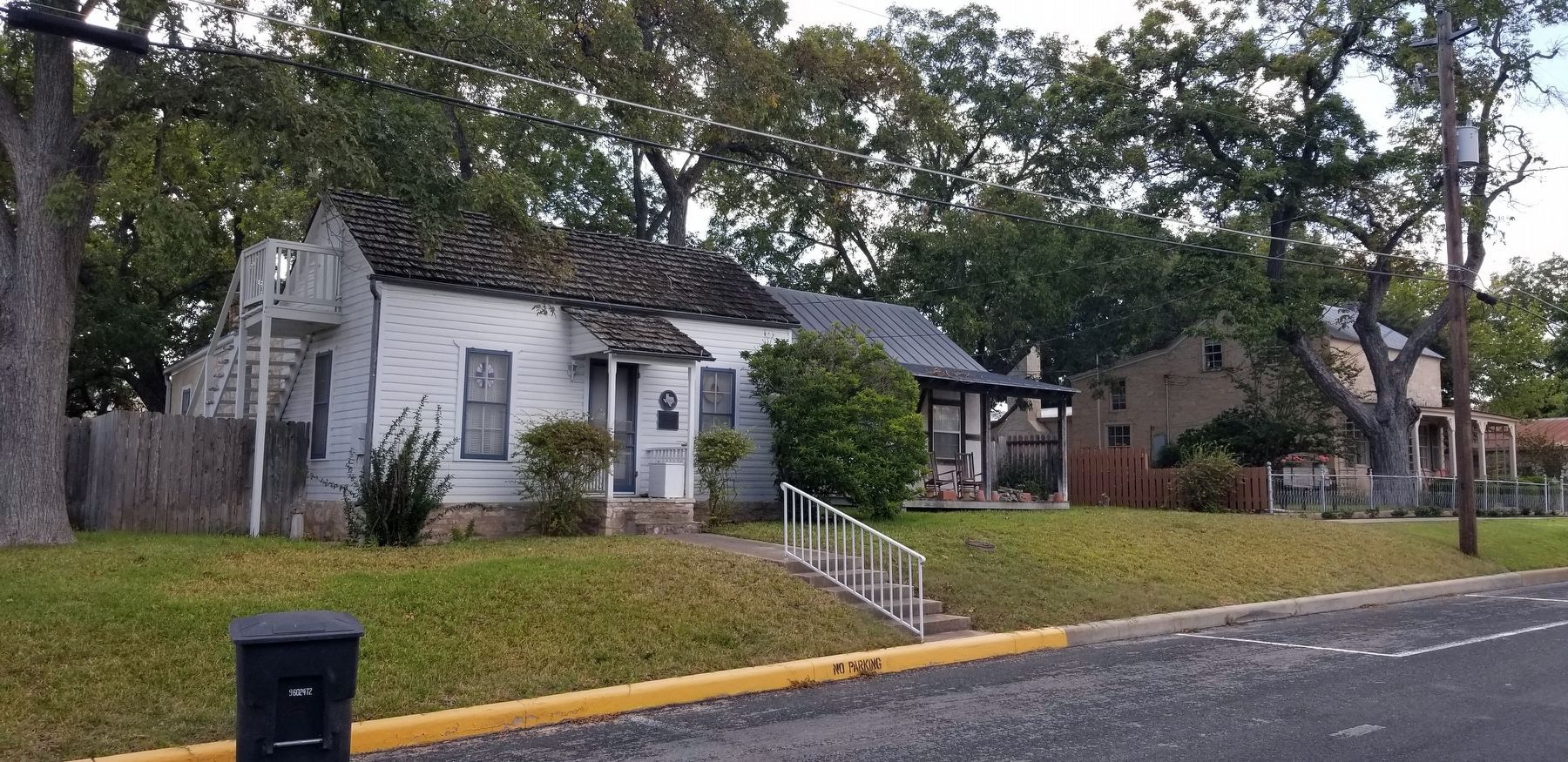 The view of the August Hennersdorf House and Marker from the street image. Click for full size.