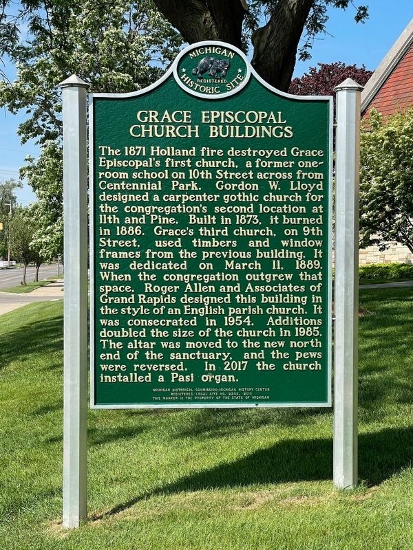 Grace Episcopal Church Buildings Marker image. Click for full size.