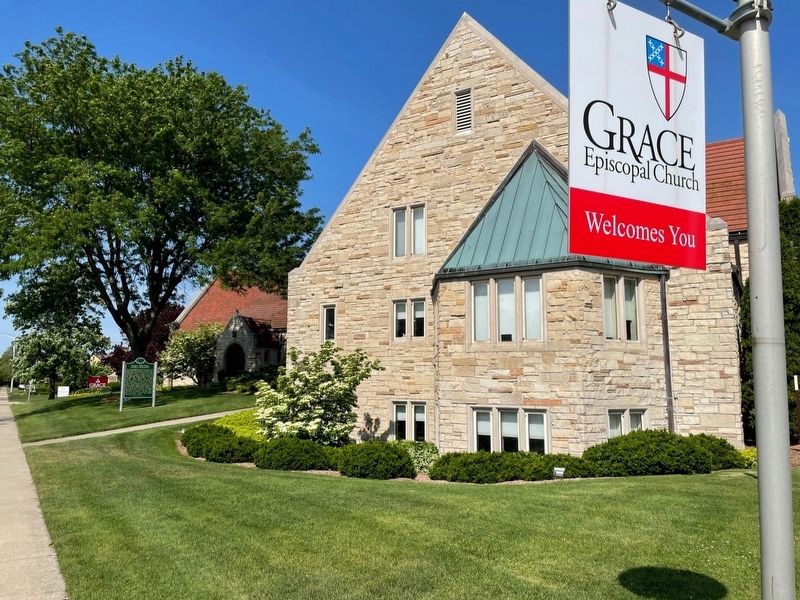 Grace Episcopal Church and Historical Marker image. Click for full size.