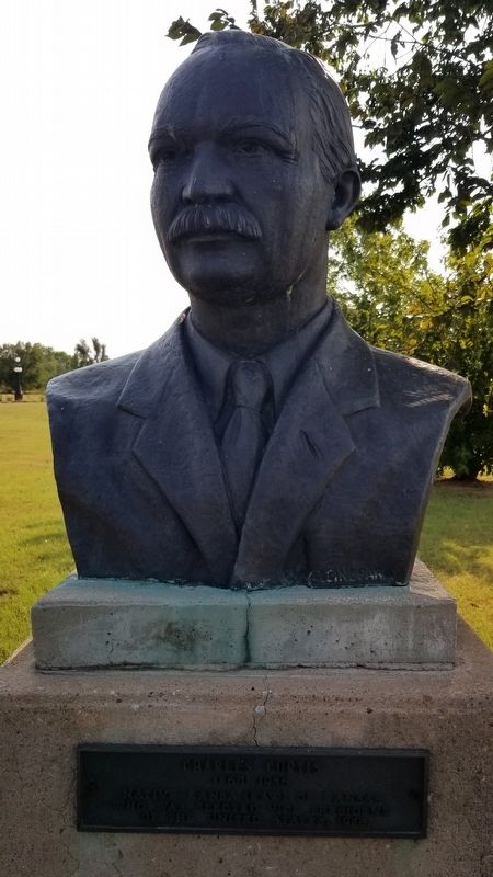 The Charles Curtis Statue and Marker image. Click for full size.