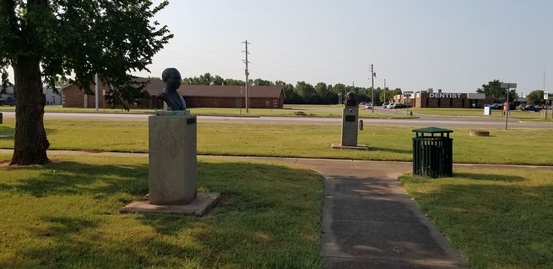 The view of the Charles Curtis Marker in the park image. Click for full size.