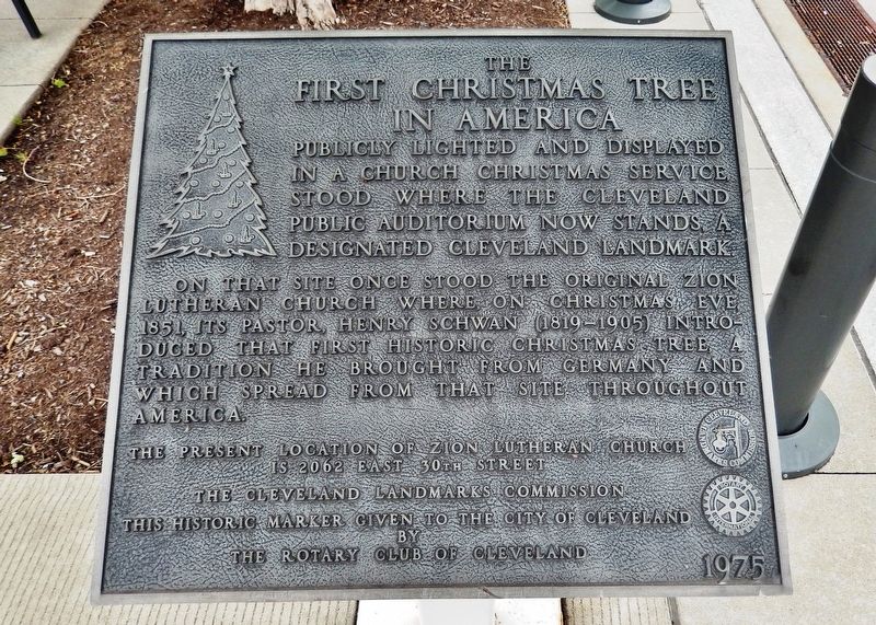 The First Christmas Tree in America Marker image. Click for full size.