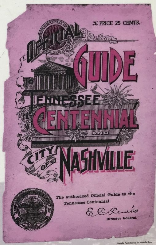 The Tennessee Centennial Exposition Marker detail image. Click for full size.