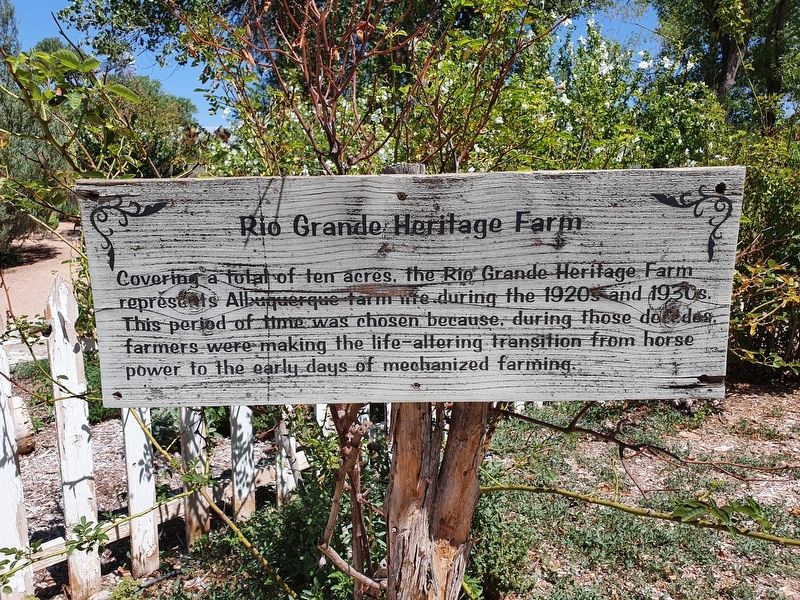Rio Grande Heritage Farm Marker image. Click for full size.