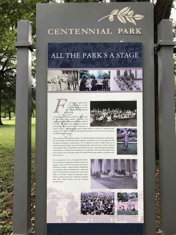 All the Park's a Stage Marker image. Click for full size.
