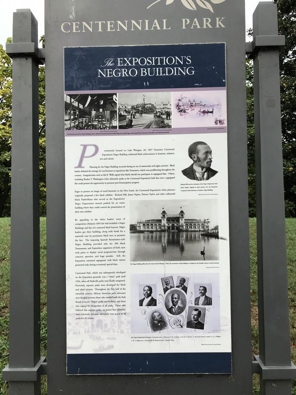 The Exposition's Negro Building Marker image. Click for full size.