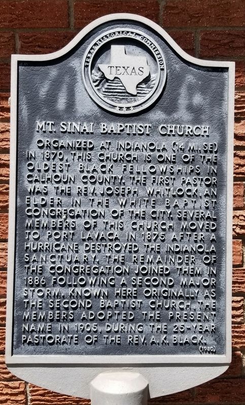 Mt. Sinai Baptist Church Marker image. Click for full size.