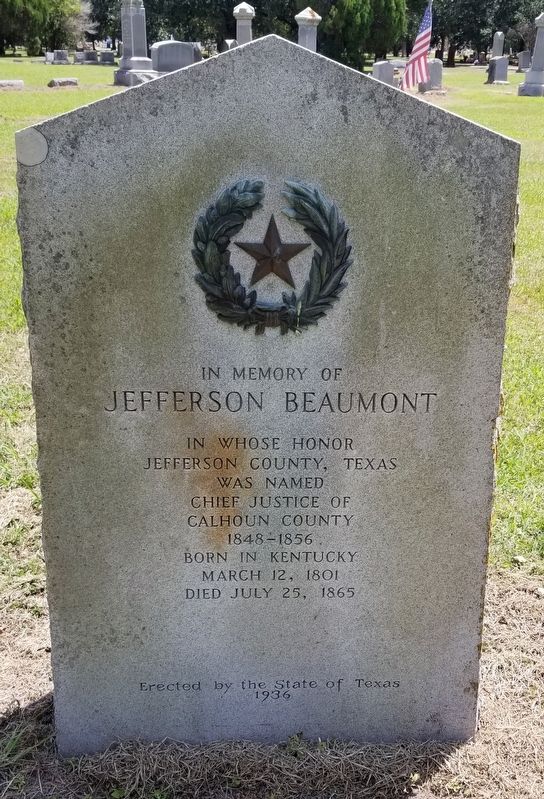 Jefferson Beaumont Marker image. Click for full size.