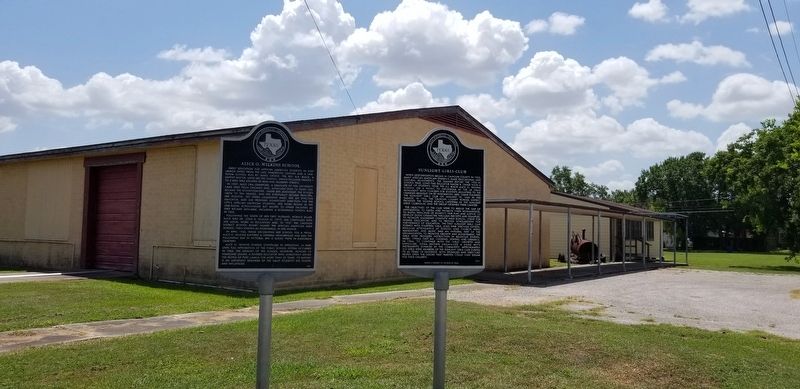 The Alice O. Wilkins School Marker is the marker on the left of the two markers image. Click for full size.