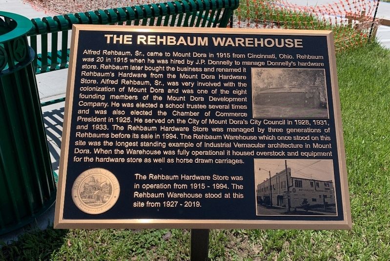 The Rehbaum Warehouse Marker image. Click for full size.