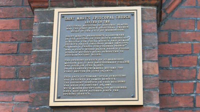 Saint Mary's Episcopal Church Marker image. Click for full size.