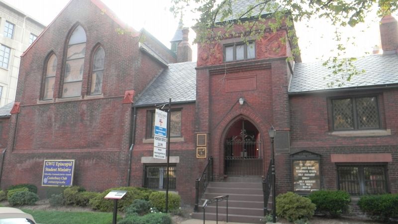 St. Mary�s Episcopal Church - marker panels on 23rd Street, NW image. Click for full size.