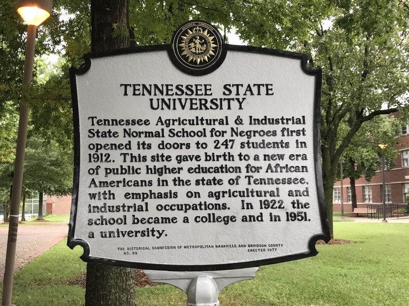 Tennessee State University Marker image. Click for full size.