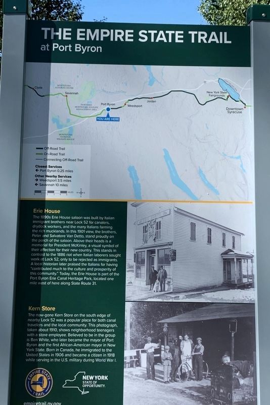 The Empire State Trail at Port Byron Marker image. Click for full size.