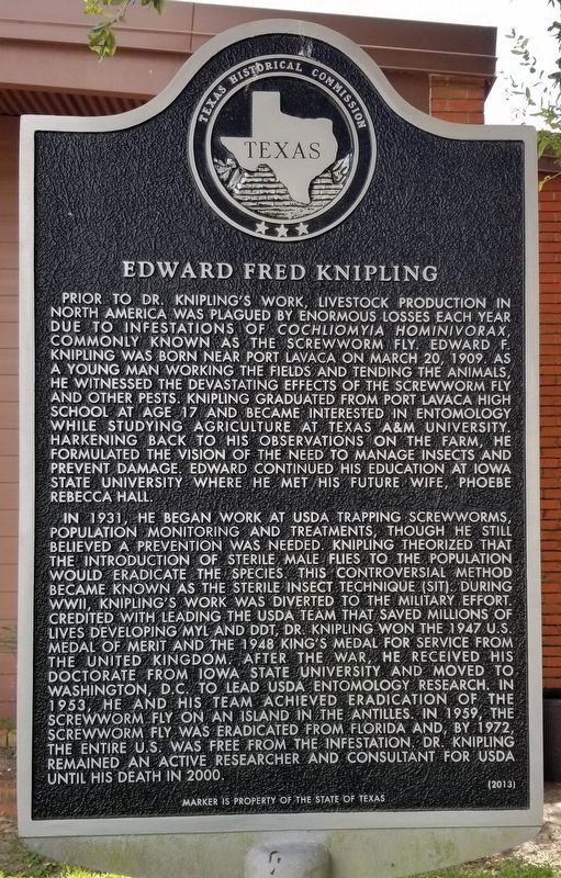 Edward Fred Knipling Marker image. Click for full size.