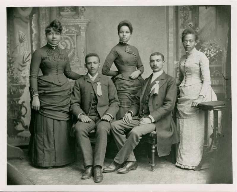 W. E. B. DuBois with the Fisk University Class of 1888 image. Click for full size.