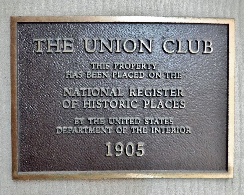 The Union Club Marker image. Click for full size.