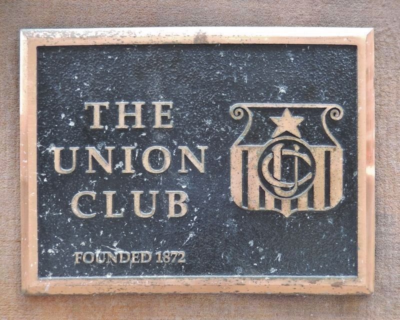 Union Club Plaque. Click for full size. Union Club Plaque image. Click for full size.