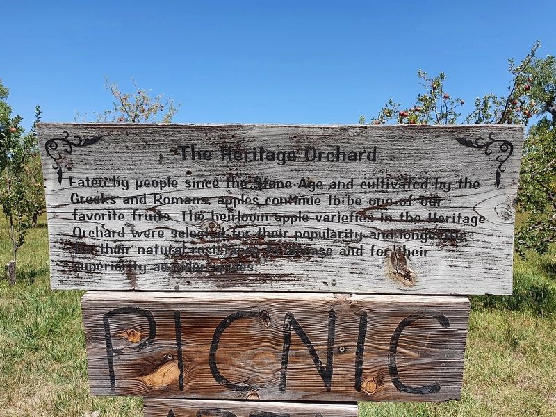 The Heritage Orchard Marker image. Click for full size.