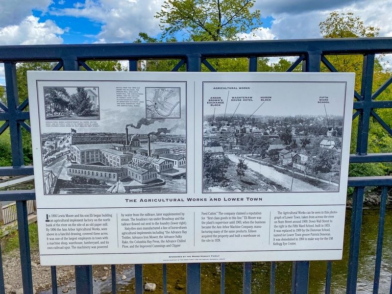 The Agricultural Works and Lower Town Marker image. Click for full size.
