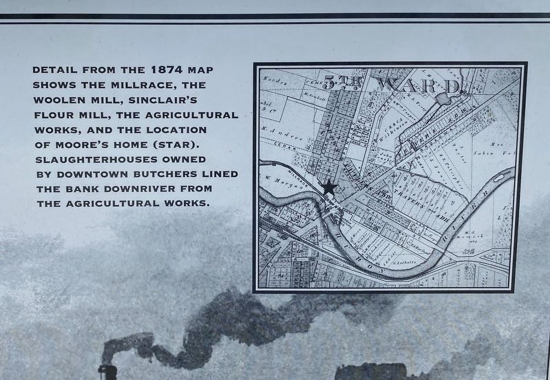 The Agricultural Works and Lower Town Marker image. Click for full size.