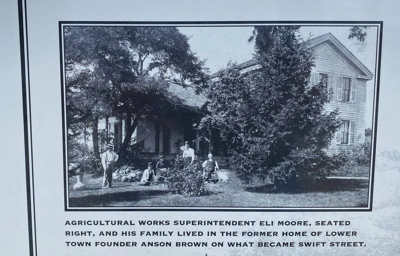 The Agricultural Works and Lower Town Marker image. Click for full size.