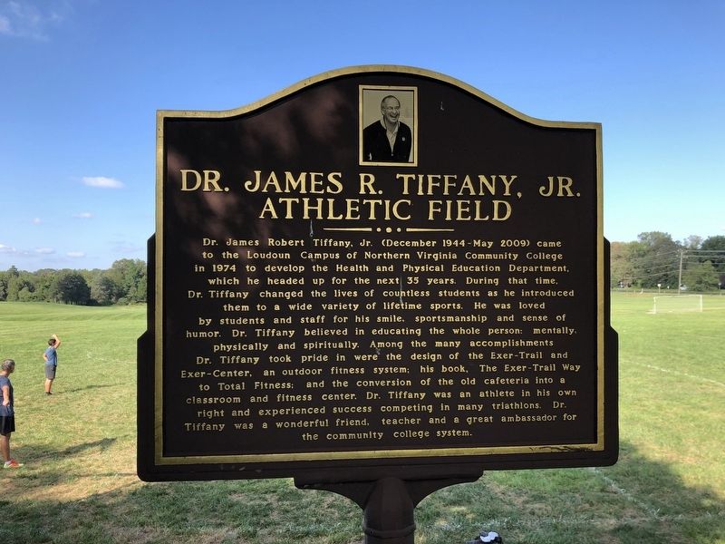 Dr. James R. Tiffany, Jr. Athletic Field Marker image. Click for full size.