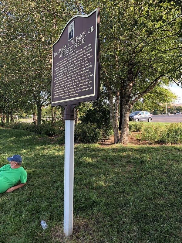 Dr. James R. Tiffany, Jr. Athletic Field Marker image. Click for full size.