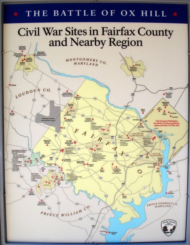 Civil War Sites in Fairfax County and Nearby Region Panel image. Click for full size.