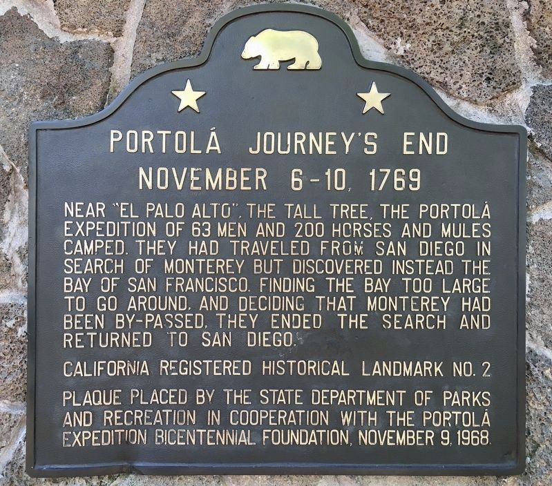 Portola Journey's End Marker image. Click for full size.