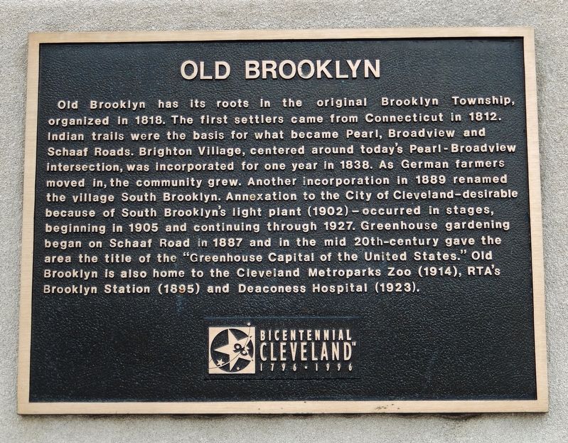 Old Brooklyn Marker image. Click for full size.