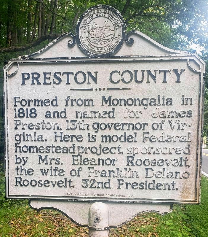 Preston County side of the marker. Click for full size. Preston County side of the marker image. Click for full size.
