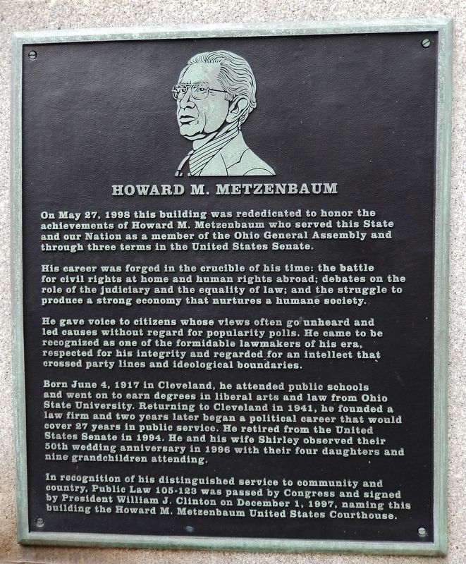 Howard M. Metzenbaum Marker image. Click for full size.