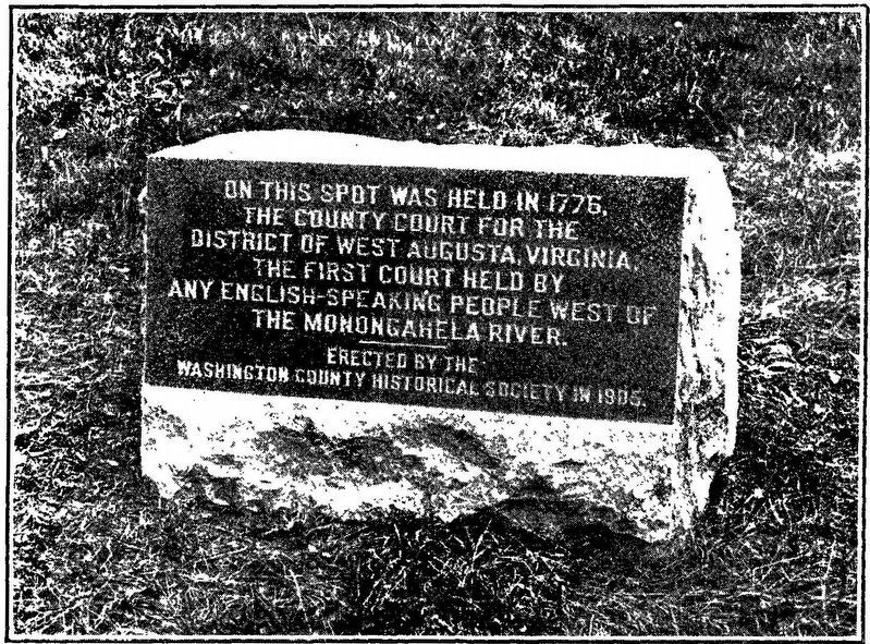 Monument for the County Court of West Augusta, Virginia image. Click for full size.