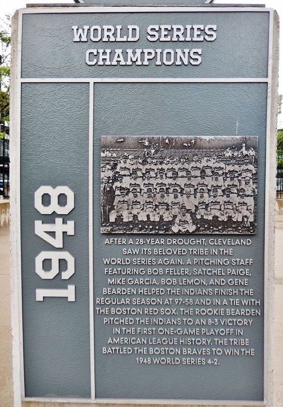 1948 World Series Champions Marker image. Click for full size.