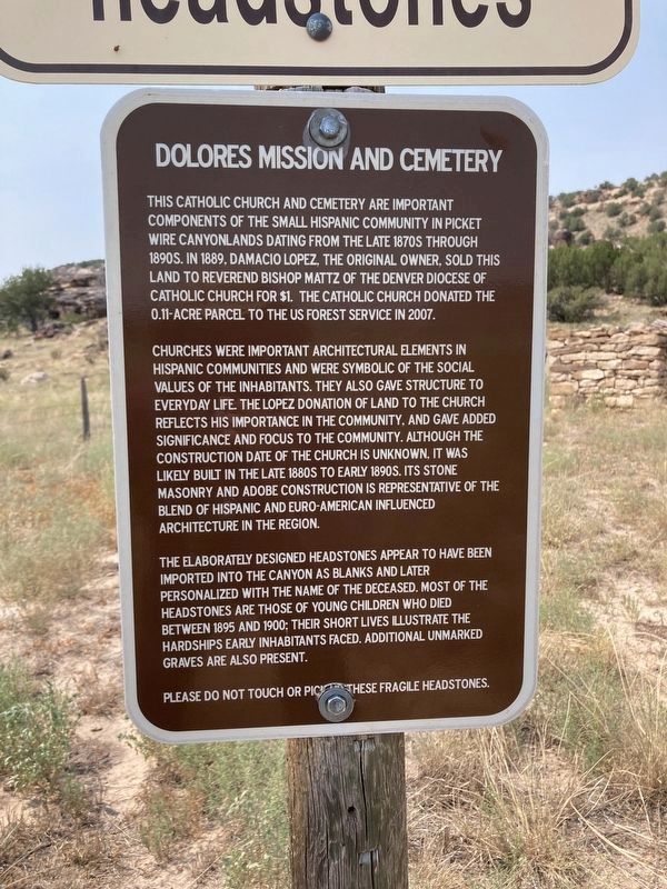 Dolores Mission and Cemetery Marker image. Click for full size.