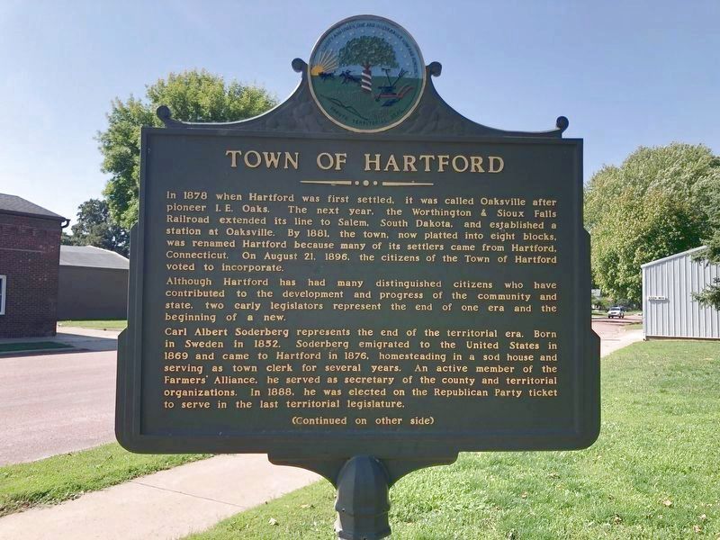 Town of Hartford Marker image. Click for full size.