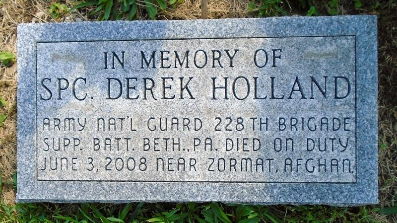 World Wars Memorial - Spc Derek Holland image. Click for full size.