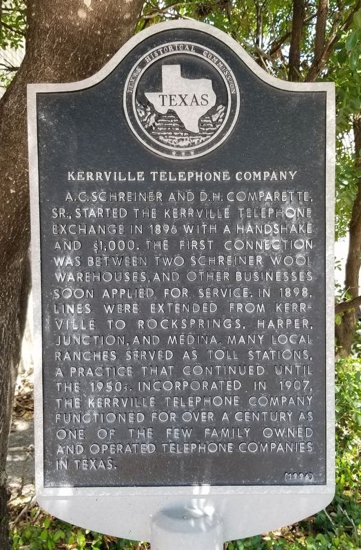 Kerrville Telephone Company Marker. Click for full size. Kerrville Telephone Company Marker image. Click for full size.