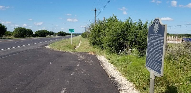 The view of the Barnard's Trading Post No. 2 Marker from the highway image. Click for full size.