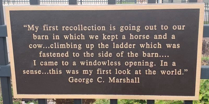Marshall Quote On Bridge Fence image. Click for full size.