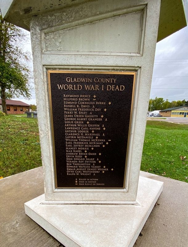 Gladwin County World War I Memorial image. Click for full size.