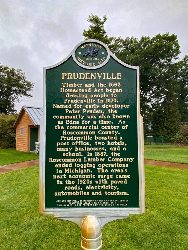 Prudenville / Roscommon Lumber Co. Marker image. Click for full size.