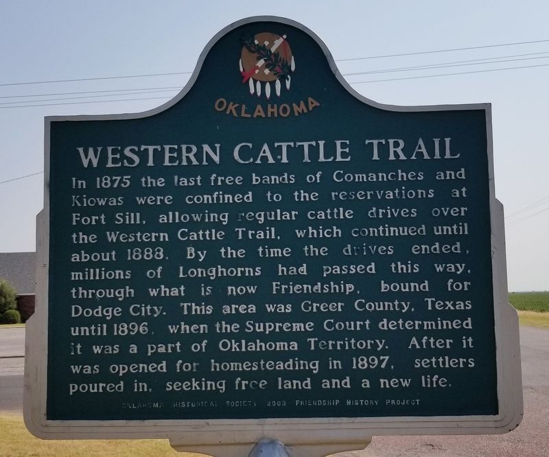 Reverse Side - Western Cattle Trail image. Click for full size.