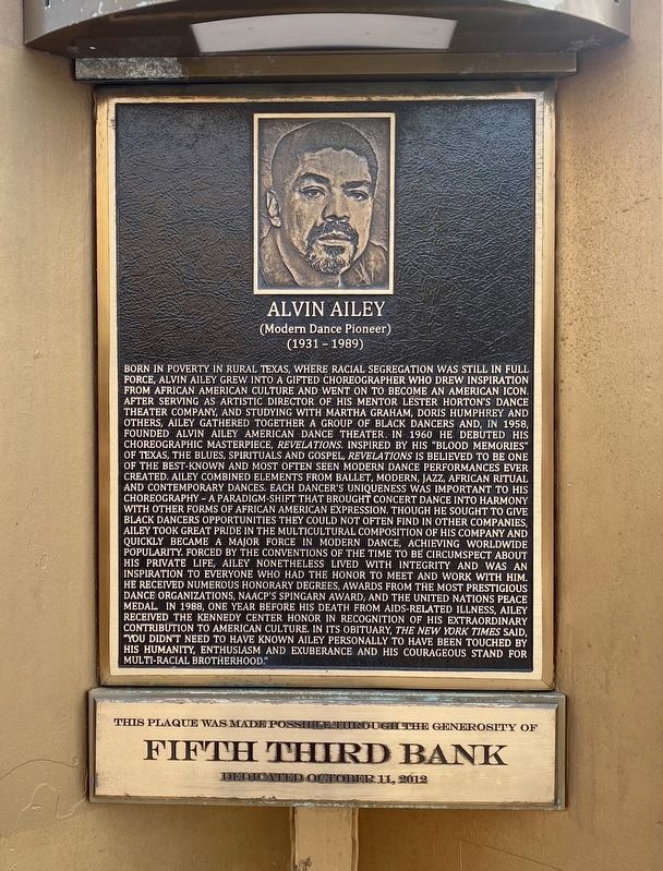 Alvin Ailey Marker image. Click for full size.