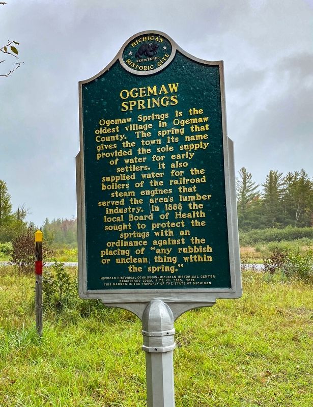 Ogemaw Springs Marker image. Click for full size.