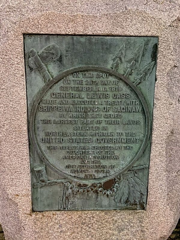 Treaty of Saginaw Marker image. Click for full size.